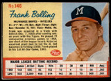 1962 Post Cereal #146 Frank Bolling Excellent+ ID: 144437 1962 Post Cereal #146 Frank Bolling Excellent+ ID: 144437