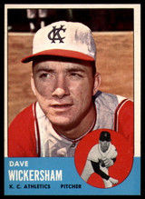 1963 Topps #492 Dave Wickersham NM Near Mint 