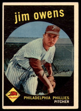 1959 Topps #503 Jim Owens EX++ Excellent++ 