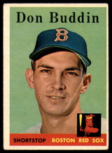 1958 Topps #297 Don Buddin VG Very Good RC Rookie 1958 Topps #297 Don Buddin VG Very Good RC Rookie