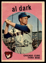 1959 Topps #502 Alvin Dark UER Very Good  ID: 161666