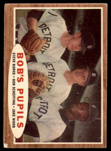 1962 Topps #72 Steve Boros/Bob Scheffing/Jake Wood) Bob's Pupils Excellent 1962 Topps #72 Steve Boros/Bob Scheffing/Jake Wood) Bob's Pupils Excellent