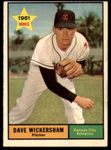 1961 Topps #381 Dave Wickersham Excellent+ RC Rookie ID: 168883