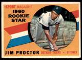 1960 Topps #141 Jim Proctor RS Excellent+ RC Rookie ID: 196287 1960 Topps #141 Jim Proctor RS Excellent+ RC Rookie ID: 196287