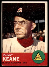 1963 Topps #166 Johnny Keane MG EX++ Excellent++ 