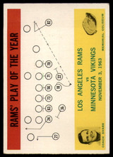 1964 Philadelphia # 98 Harland Svare Rams Play of the Year Ex-Mint ID: 180486 1964 Philadelphia # 98 Harland Svare Rams Play of the Year Ex-Mint ID: 180486
