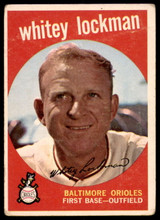 1959 Topps #411 Whitey Lockman UER G-VG 