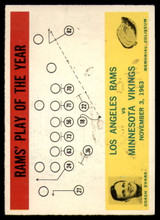 1964 Philadelphia # 98 Harland Svare Rams Play of the Year Ex-Mint ID: 140082 1964 Philadelphia # 98 Harland Svare Rams Play of the Year Ex-Mint ID: 140082