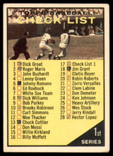 1961 Topps #17 Checklist 1-88 Very Good Marked ID: 168774