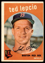 1959 Topps #348 Ted Lepcio EX Excellent 1959 Topps #348 Ted Lepcio EX Excellent
