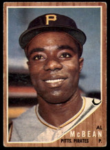 1962 Topps #424 Al McBean Very Good RC Rookie ID: 170082 1962 Topps #424 Al McBean Very Good RC Rookie ID: 170082