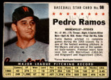 1961 Post Cereal #98 Pedro Ramos Very Good  ID: 137070