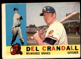 1960 Topps #170 Del Crandall Very Good  ID: 196467