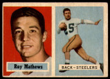 1957 Topps #63 Ray Mathews Excellent 