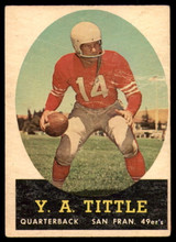 1958 Topps #86 Y.A. Tittle EX