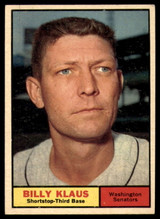 1961 Topps #187 Billy Klaus Excellent+ 