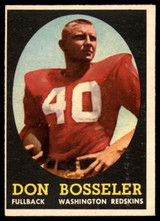 1958 Topps #132 Don Bosseler EX/NM RC Rookie ID: 81621