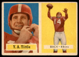 1957 Topps #30 Y.A. Tittle VG 