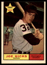 1961 Topps #386 Joe Hicks Excellent  ID: 168891