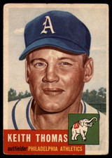 1953 Topps #129 Keith Thomas VG/EX RC Rookie 1953 Topps #129 Keith Thomas VG/EX RC Rookie