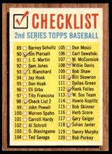 1962 Topps #98 Checklist 89-176 Excellent Marked  ID: 194765