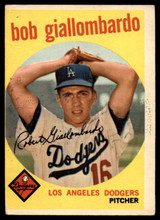 1959 Topps #321 Bob Giallombardo Very Good RC Rookie ID: 161502