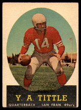 1958 Topps #86 Y.A. Tittle VG 