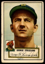 1952 Topps #197 George Strickland G/VG RC Rookie 1952 Topps #197 George Strickland G/VG RC Rookie
