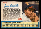 1962 Post Cereal #27 Jim Gentile VAR Very Good  ID: 144121