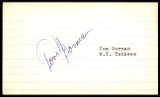 Tom Gorman SIGNED 3X5 INDEX CARD AUTHENTIC AUTOGRAPH New York Yankees Vintage Signature ID: 73620