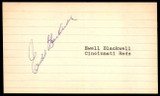 Ewell Blackwell SIGNED 3X5 INDEX CARD AUTHENTIC AUTOGRAPH Cincinnati Reds Vintage Signature ID: 73639