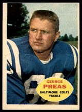 1960 Topps #6 George Preas Excellent+ RC Rookie ID: 167955