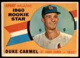 1960 Topps #120 Duke Carmel RS Very Good RC Rookie ID: 196118 1960 Topps #120 Duke Carmel RS Very Good RC Rookie ID: 196118