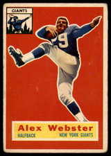 1956 Topps #5 Alex Webster EX RC Rookie ID: 90493