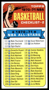 1970-71 Topps #101a Checklist 111-175 EX++ Excellent++ Marked