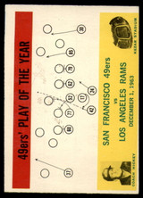 1964 Philadelphia #168 Red Hickey 49ers Play of the Year Excellent 1964 Philadelphia #168 Red Hickey 49ers Play of the Year Excellent