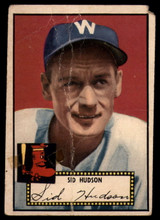 1952 Topps #60 Sid Hudson P Black Back 1952 Topps #60 Sid Hudson P Black Back