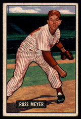 1951 Bowman #75 Russ Meyer VG RC Rookie ID: 92162