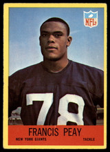 1967 Philadelphia #117 Francis Peay Excellent+ RC Rookie ID: 141446 1967 Philadelphia #117 Francis Peay Excellent+ RC Rookie ID: 141446