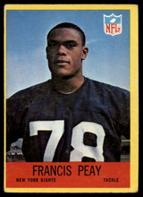 1967 Philadelphia #117 Francis Peay Excellent+ RC Rookie ID: 141447 1967 Philadelphia #117 Francis Peay Excellent+ RC Rookie ID: 141447
