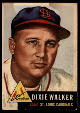 1953 Topps #190 Dixie Walker CO G/VG 1953 Topps #190 Dixie Walker CO G/VG