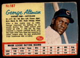 1962 Post Cereal #187 George Altman ERR Very Good  ID: 144564