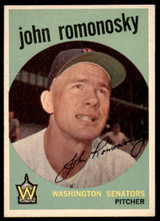 1959 Topps #267 John Romonosky Very Good RC Rookie ID: 199613 1959 Topps #267 John Romonosky Very Good RC Rookie ID: 199613