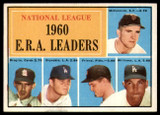 1961 Topps #45 McCormick/Broglio/Don Drysdale/Friend/Williams NL E.R.A. Leaders EX/NM