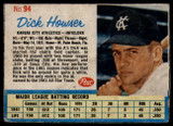 1962 Post Cereal #94 Dick Howser G-VG  ID: 144295