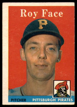 1958 Topps #74 Roy Face EX 1958 Topps #74 Roy Face EX