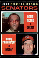 1971 Topps # 93 Norm McRae/Denny Riddleberger Senators Rookies Excellent+ RC Rookie 