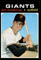 1971 Topps #155 Ken Henderson Excellent+ ID: 193195 1971 Topps #155 Ken Henderson Excellent+ ID: 193195