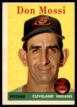 1958 Topps #35a Don Mossi UER EX ID: 86256 1958 Topps #35a Don Mossi UER EX ID: 86256