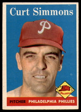 1958 Topps #404 Curt Simmons EX++ ID: 64545